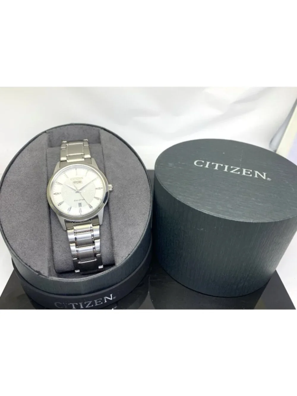 Citizen Men's Watch AW0100-51A Eco-Drive Silver Dial Day Date Steel 40mm